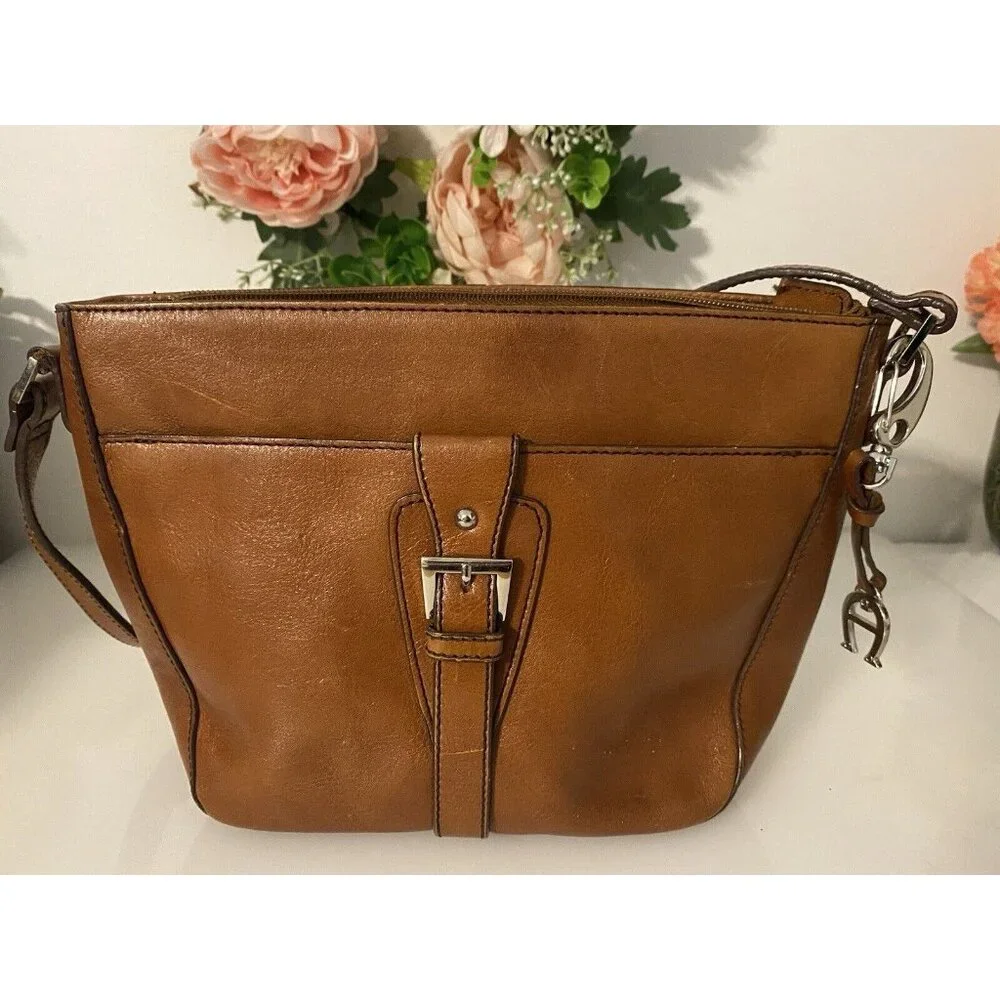 Vintage Etienne Aigner Leather Crossbody Shoulder Bag Purse Brown Boho Organizer - Picture 6 of 16